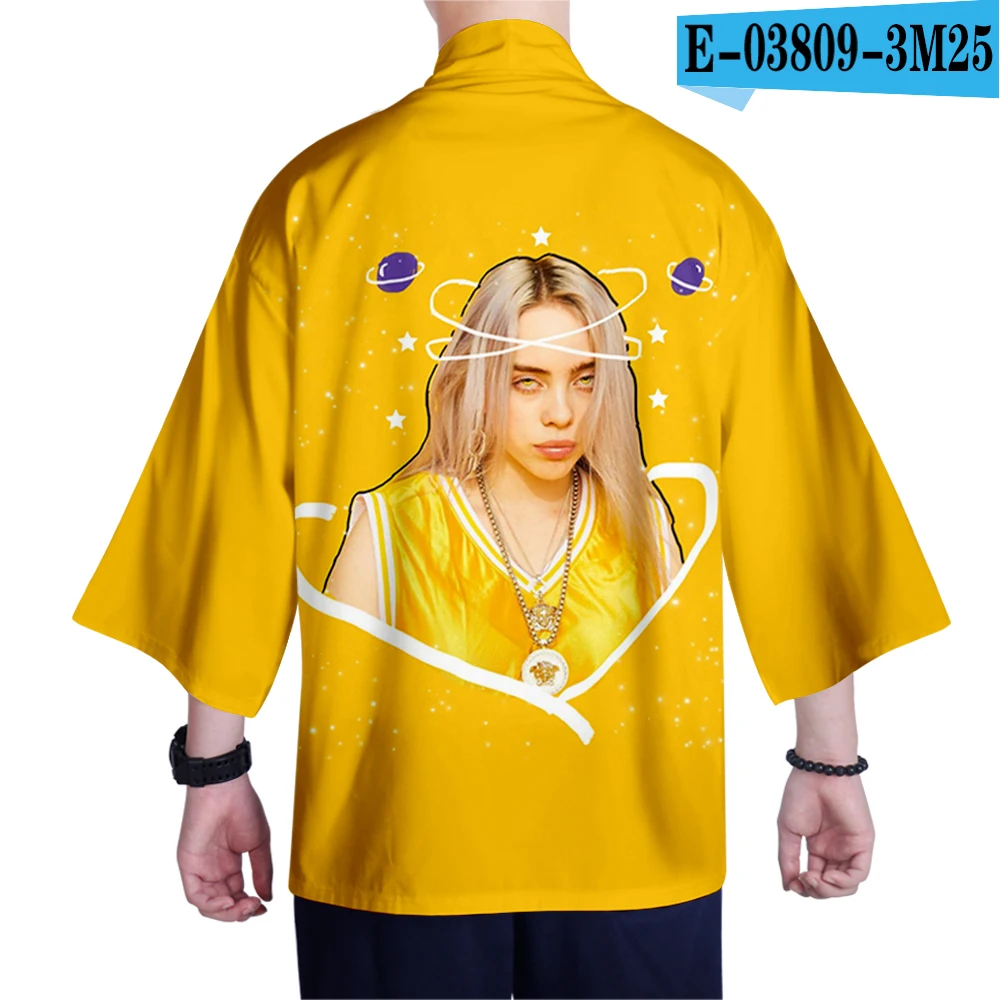 As Shown Тренд девушки 3D кимоно повседневная одежда billie eilish японское кимоно billie eilish Женская традиционная одежда Удобная горячая распродажа - Цвет: As Shown