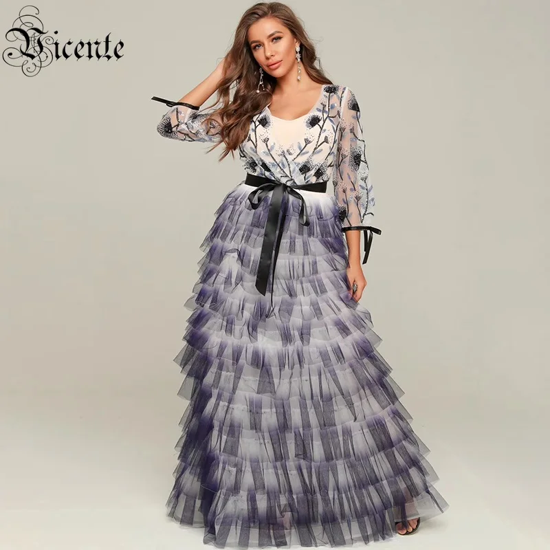 VC Бесплатная доставка Новое шикарное платье лавандового цвета элегантное