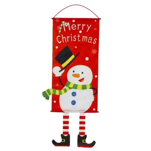 Рождественский кулон веселый рождественский знак дверной баннер подвесной Рождественский орнамент вечерние декор для оконного стекла для магазина рождественские украшения для дома Декор - Цвет: Snowman