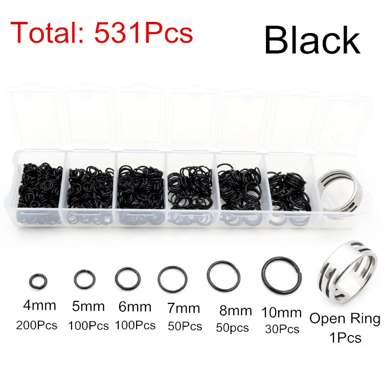 One Set Box 3 4 5 6 7 8 10mm 8 Colors Open Jump Rings Split Rings Link Loop For DIY Jewelry Making Findings Connector 