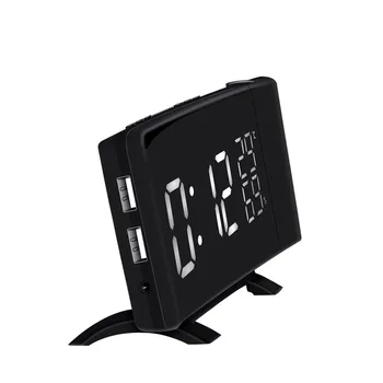 

best selling 2020 products Projection Alarm Clock Digital Clock FM USB with Dual Alarms Switching 3 Colors support dropshipping