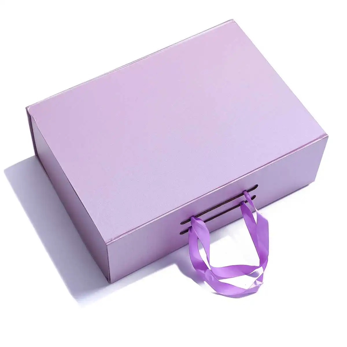 Складная картонная коробка для хранения Универсальная упаковочная коробка для подарка жесткая коробка ручная коробка для Свадебные Вечерние платья 4 цвета - Цвет: Purple