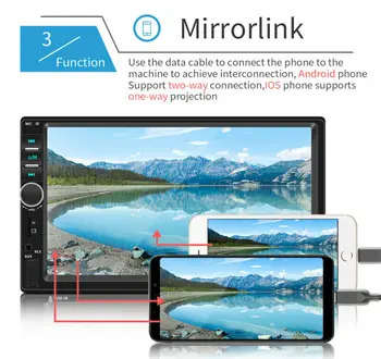 

Car Stereo MP5 Player Bluetooth USB TF Card AUX Radio In Dash Receiver Supporting Reversing Image and Video Output