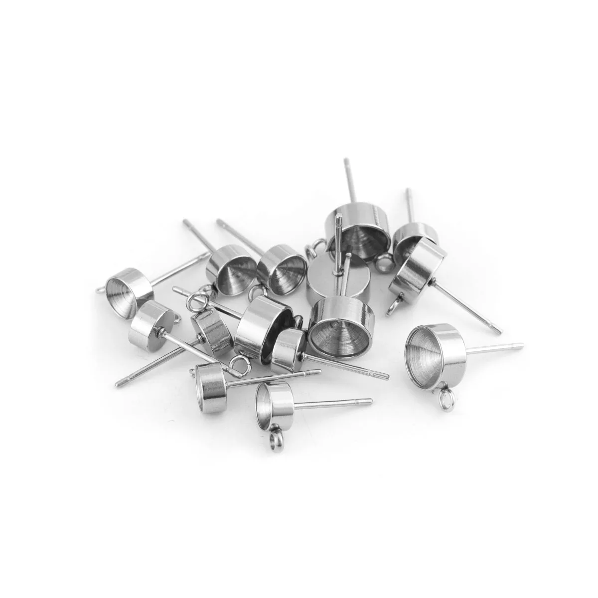 20 teile/los Edelstahl Blank Ohrring Basis Mit Hängen Fit Zirkon Ohrringe Zubehör Für DIY Charme Ohrringe Schmuck Machen – Detail 10
