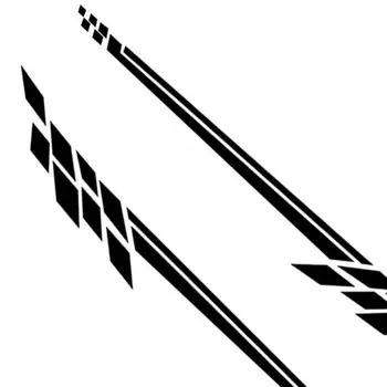 

Side Body Car Sticker Vinyl Decal Racing Long Stripe Decals Waterproof