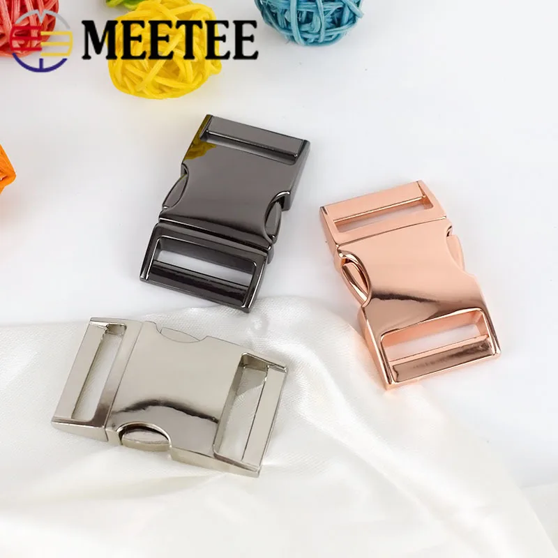 Meetee 2 шт. металлическая изогнутая Боковая Пряжка для 25 мм лямки Рюкзак Сумка багажный крюк ремень DIY Аксессуары AP518