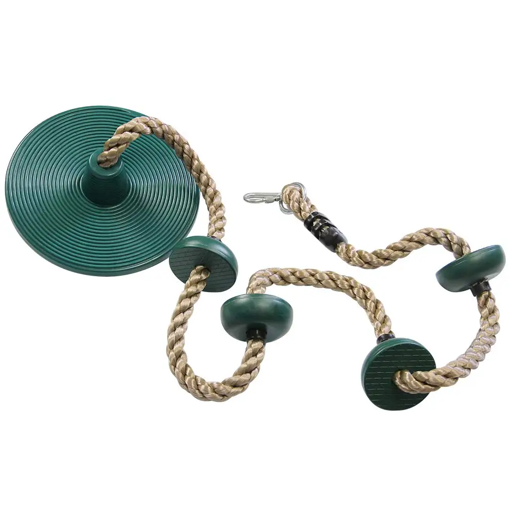 

Kids Escalator Climbing Rope with Platforms Disc Swing Seat Set Mobility Training Equipment Accessories for Children Moving