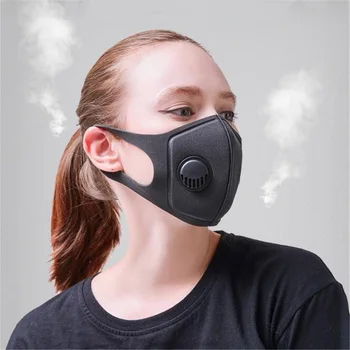 

Anti-smog Sponge Face Mask PM2.5 Mouth-muffle Anti-dust Anti-fog Respirator with 3.0 Respiratory Valve for Cycling MTB #40