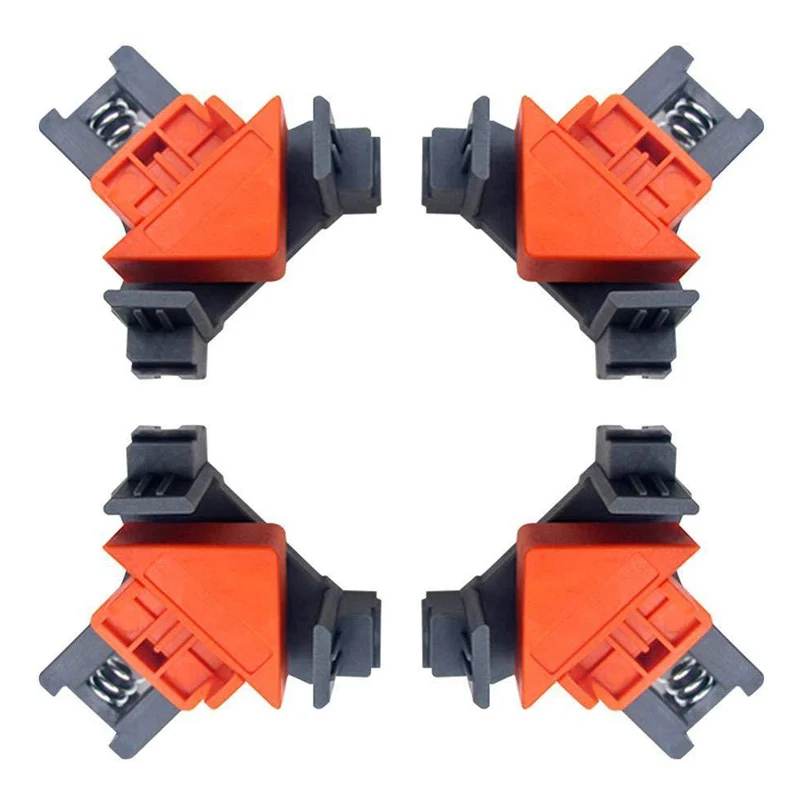 New 4Pcs 90 Degree Right Angle Corner Clip Clamp Carpenter Woodworking Hand Tools J8#3