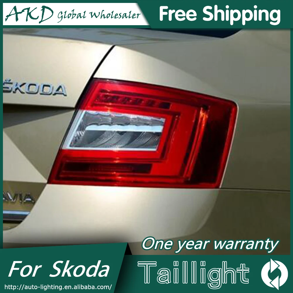 Автомобильный Стайлинг AKD для Skoda Octavia задний фонарь 2014-2015 новый светодиодный ные