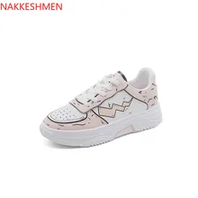 Versatile Base White Shoes Women's 2020 Spring New Style Students Running Shoes Women's Korean-style INS Flat Top Shoes