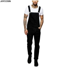 KLV fashion men's jeans new promotion men's overall casual jumpsuit jeans washed trousers high quality new hot 9807