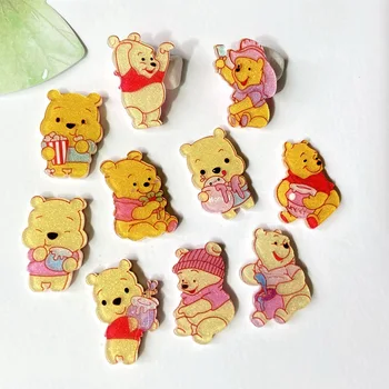 

50Pcs/lots Mixed Cartoon Honey Bear DIY Acrylic Animal Studs Accessory Hair Band Decor Making Jewelry Earrings Accessories A86