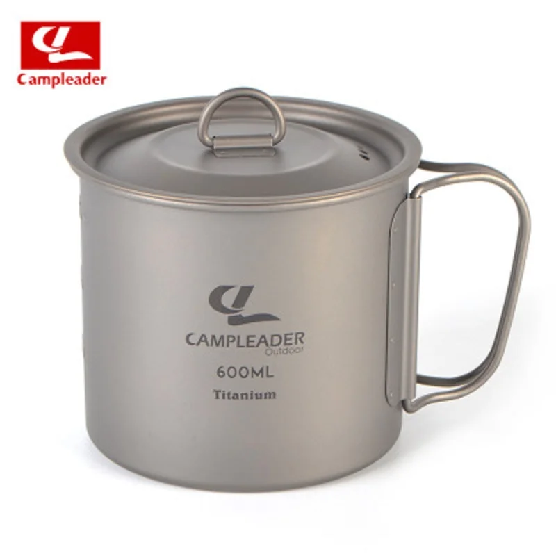 Campleader термос посуда для кемпинга титановая Складная чашка 250/450/600 мл для пикника водная напольная чашка горшок титановая кружка