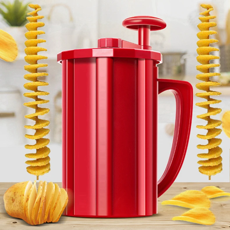 

Whirlwind Potato Spiral Slicer Manual Twisted Tornado Vegetables Carrot Cutter Potato Chips Machine Kitchen DIY Cooking Tools