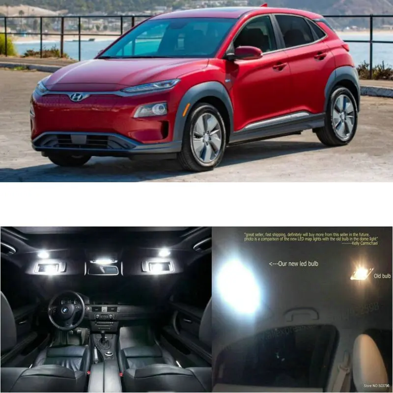 Светодиодные внутренние фары для Hyundai Kona EV 2019 13 шт. светодиодные автомобилей