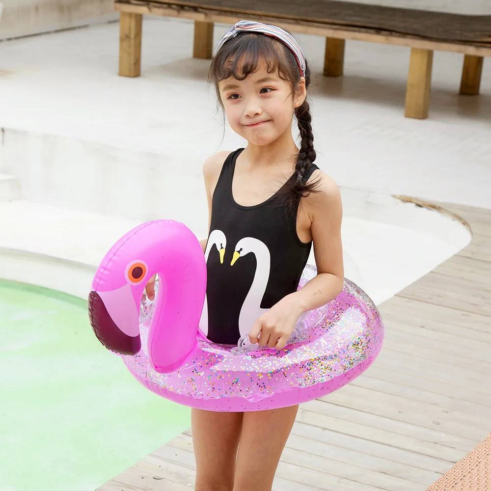 Handle Safety Inflatable Infant Kids Flamingo Swimming Pool Rings Baby Seat Float Swim Ring Water Toys Swim Circle for Kids flamingo игрушка для попугая floshy ring