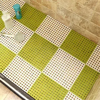 

4 Pcs Hollow Anti-slip Floor Mat Pad 30x30cm Splicing for Home Bathroom Kitchen MU8669