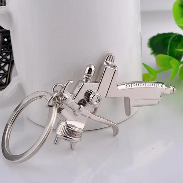 1pc White K Metal Simple Large Ring + 10pcs Key Chain + 1pc