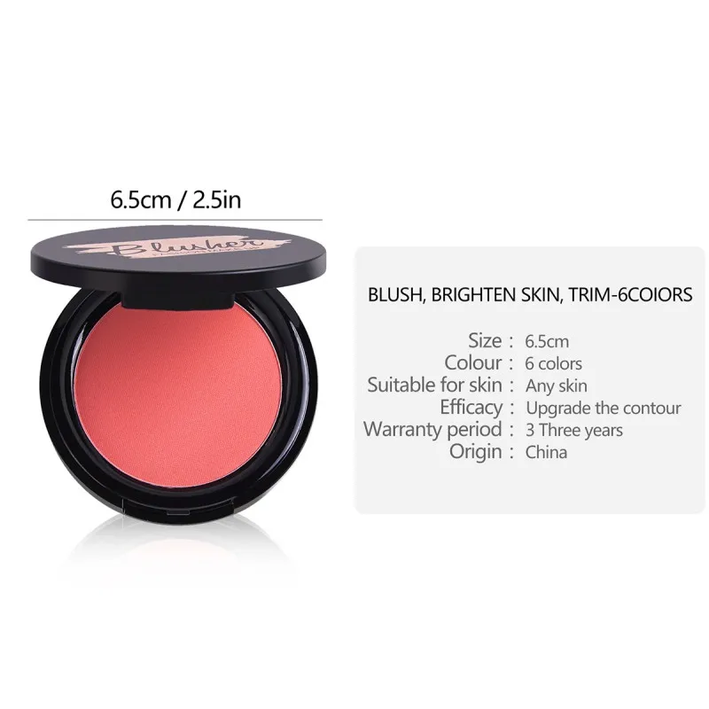 Румяна для лица Easy Wear LongLasting Brighten 6 цветов professional Completa Maquillage