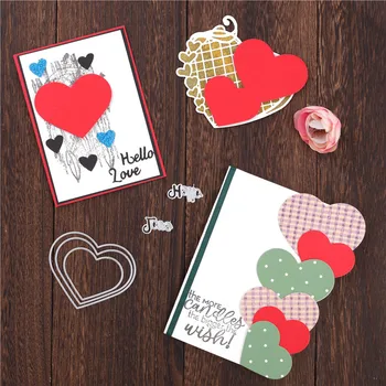

Eastshape Heart Dies New 2020 for Craft Dies Scrapbooking Album Embossing Stencil Die Cut Heart and Letter Dies Decoration