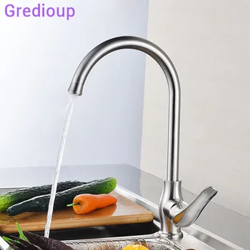 

Torneiras Cozinha Sink Stream Deck Mount Kitchen Faucet Stainless Steel Hot Cold Water Mixer Taps Home Improvement Grifo Cocina