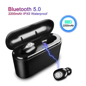 

Bluetooth 5.0 Wireless Earphone Mini Invisible Tws In-ear earphones W/ Charger X6HA