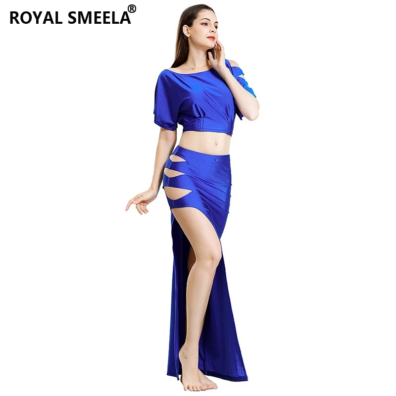 Укороченный топ макси-юбка для танца живота костюмы тренировочная одежда