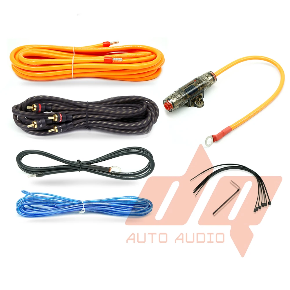 Car Amplifier Wiring Kit 8 Gauge Copper 