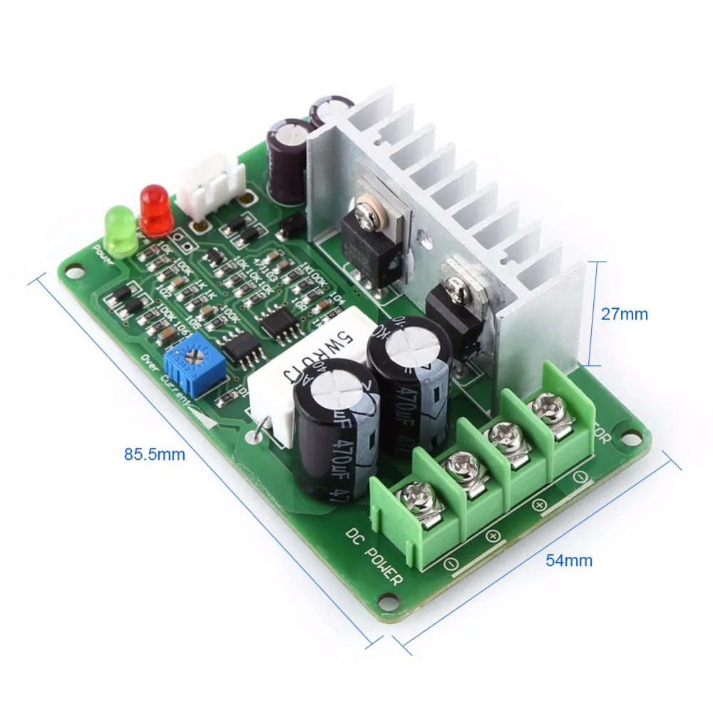 Двигатель постоянного тока Скорость Регулятор 12 V/24 V/36 V 15A ШИМ двигатель Скорость контроллер потенциометр устройство защиты от перегрузки двигателя Скорость регулятор