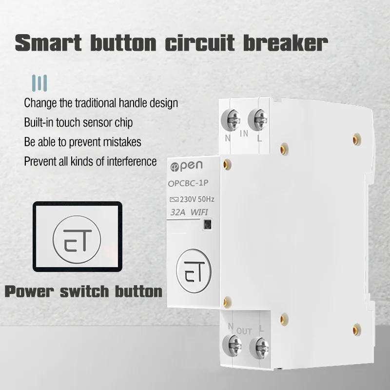 disjuntor com interruptor inteligente controle remoto 18mm 01