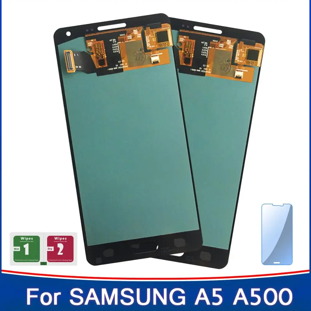 2 шт. Регулируемый A5 дисплей для высокого качества AMOLED Samsung Galaxy 2015 A500 A500F A500FU A500H A500M