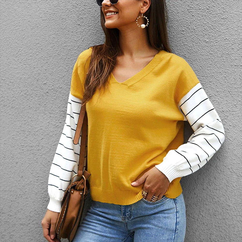 Bohisen V Neck Solid Women Sweaters 2019 Autumn Korean Fashion Pullovers Winter Clothes Loose Warm Sueter Mujer Outwear Bohisen V Neck Solid Women Sweaters 2019 Autumn Korean Fashion Pullovers Winter Clothes Loose Warm Sueter Mujer Outwear