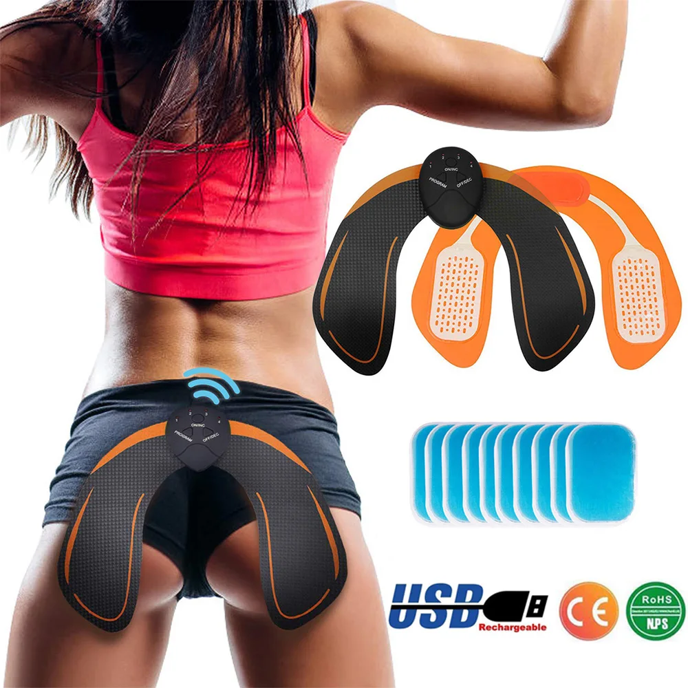 

EMS Hip Trainer Massage Stimulator Muscle Vibrating 6 Modes Body Slimming Machine Fat Burning Fitness Training Hip Workout D35