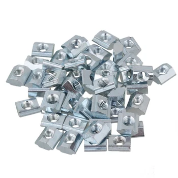 

100PCS/lot M3 M4 M5 M6 M8 Carbon Steel T Block Square Nuts Sliding Hammer Nuts Fastener For European Aluminum Profile 2020 3030
