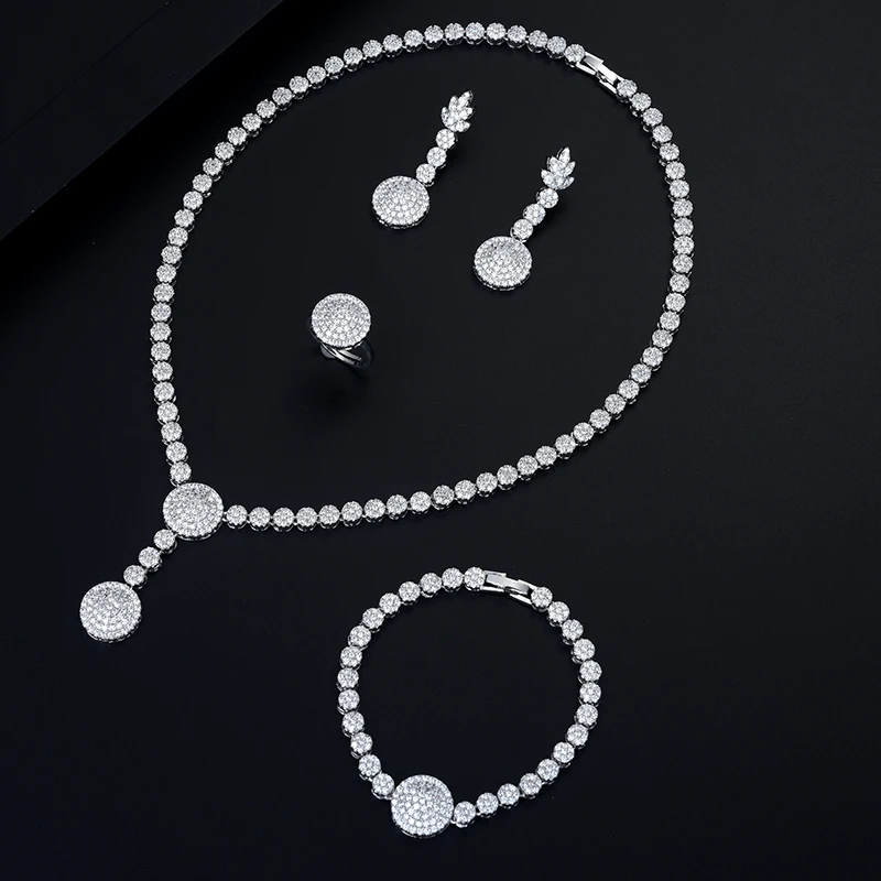 

Be 8 Fashion Jewelry Set for Girls Attractive Wedding Bridal Jewelry Pendent Sets With Sparkling Crystal Zirconias S463