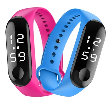 

Fashion Children Sports Watch Children Waterproof Led Digital Watch Ultra-light Silicone Strap 8-19 years Boys Girls Watch C216