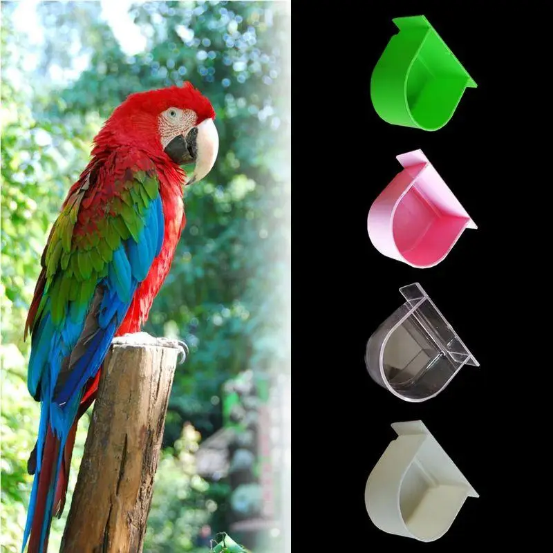 Bird Cage Food Boxes Trough Parrot Feeder Food Water Bowl Cup Budgerigar Macaws Finches Canary Bird Feeding Birdcage Boxes, bird feeder,parrot feeder