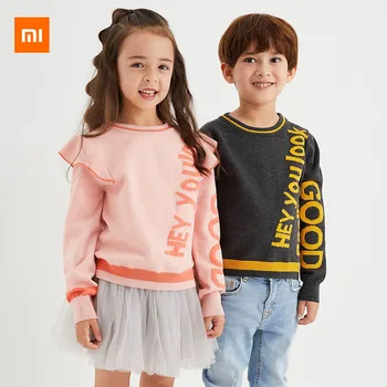 

New Xiaomi Zhixing Children's Fashion Letter Pullover Warm Comfortable Soft Contrast Color Boy Girl Sweater
