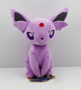 

10pcs / Lot Wholesale New Eevee Anime Yokai Plush Cute Little Toys 18cm Sitting Espeon