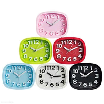 

Candy Color Alarm Clock Kids Students Bedroom Desk Table Clock Living Room Home Decoration Drop Shipping