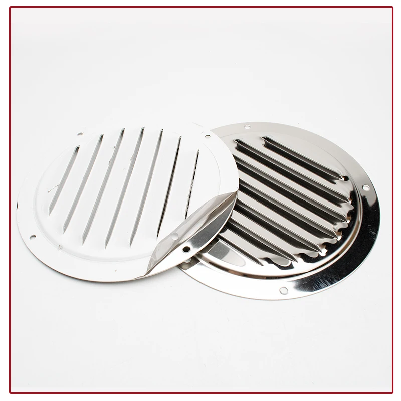 5 inch Marine Boat RV Round Air Vent Louver Vent 316 Stainless Steel Mesh Hole plug decoration cover Wardrobe ventilation system