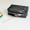1PC Black Women Men Necessary Cosmetic Bag Transparent Travel Organizer Fashion Small Large Black Toiletry Bags Makeup Pouch 4