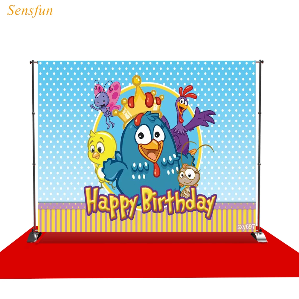 

Sensfun photography background baby birthday polka dots chicken fabric custom shoot prop background photocall photo studio