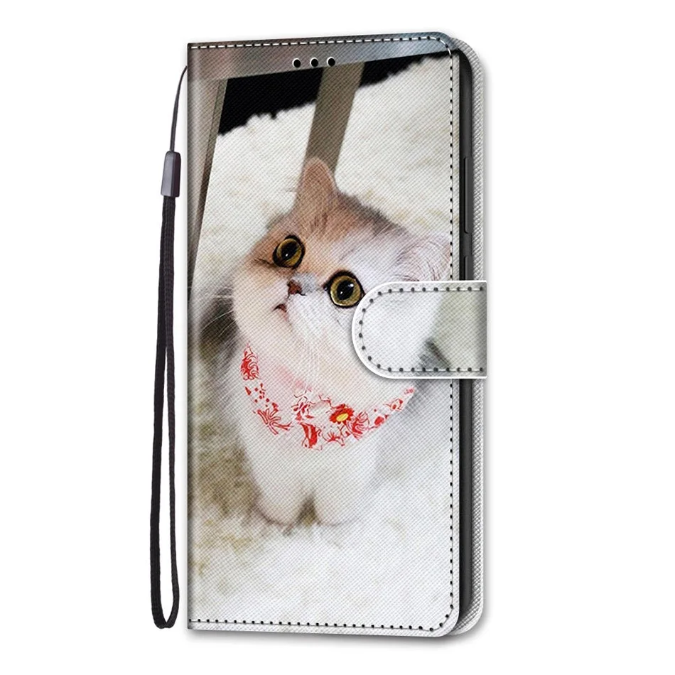 Cat Wolf Wallet Flip Leather Case For Xiaomi Mi 6X A2 Redmi 6 Pro 6 6A 7 7A Stand Coque Cover xiaomi leather case design Cases For Xiaomi