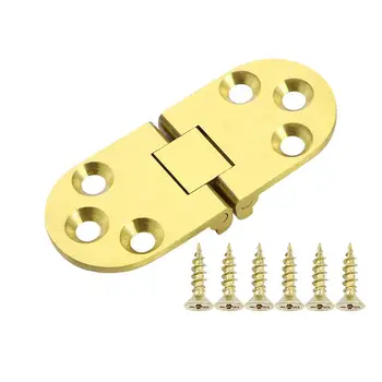 

Furniture Connectors Solid Brass Hinges Connectors With 12pcs Screws For Flip Top Table Folding Table Cabinet Door