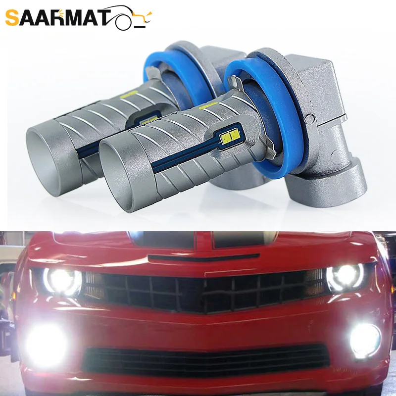 Комплект из 2 предметов с can bus светодиодный DRL H8 H11 лампы для BMW E39 525 530 535 540 E46 E60 E61 E92