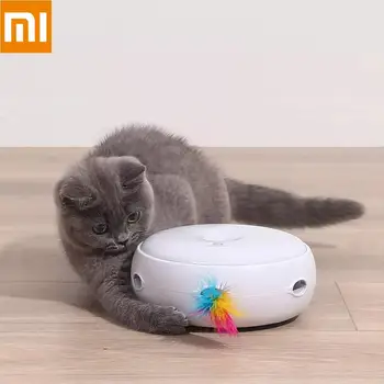 

Xiaomi Smart Interactive Cat Toy Teasing Cat Stick Game Self Rotating Turntable Pets Playing Toys Motion Activated Toy with gift