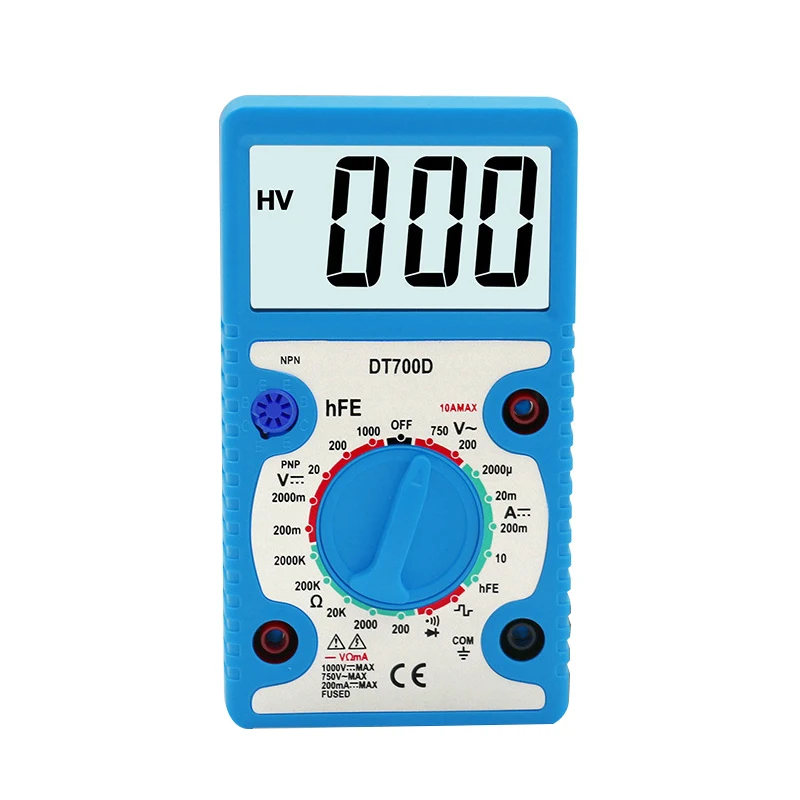 DT700 multimeter 1 шт. DT700 цифровой мультиметр тест er Вольтметр Измерение сопротивления тока измеритель температуры AC DC Амперметр Тест-зонд - Цвет: DT700 multimeter