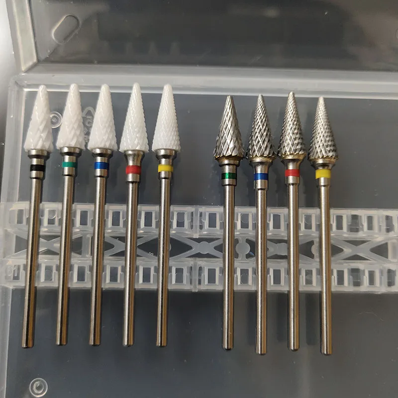 La Punta Del Trapano Del Chiodo Del Carburo Di Ceramica Del Cono Ruota Le Punte Della Taglierina Del Chiodo Di Fresatura Della Fresa Trapano Elettrico